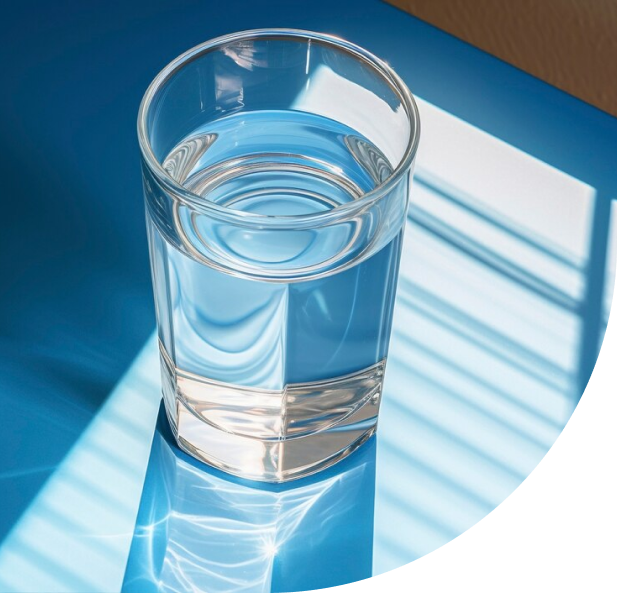 A fresh and clean water in a glass, Water Filtration System Services in The Delaware County Area