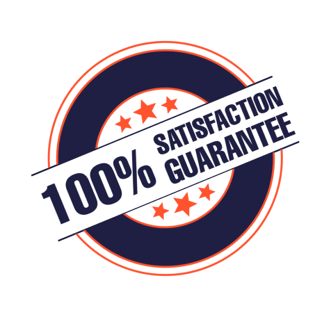 Antrim Plumbing's satisfaction guarantee badge.