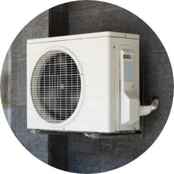 A wall-mounted window air conditioner installation and repair service.